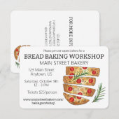 Invitation Atelier de fabrication de pain de focaccia Boulang (Devant / Derrière)