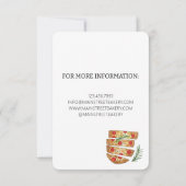 Invitation Atelier de fabrication de pain de focaccia Boulang (Dos)