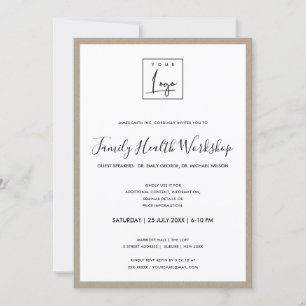 INVITATION ATELIER DE TEXTURE RUSTIQUE POUR VOTRE LOGO ÉVÉNEM