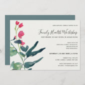 INVITATION ATELIER D'EVENEMENT DE COURONNE DE FAUNE VERTE ROS (Devant / Derrière)