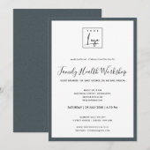 INVITATION ATELIER ÉVÉNEMENT LOGO TEXTURE GRIS KRAFT (Devant / Derrière)