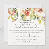 INVITATION ATELIER FLORAL DE LA COULEUR D'EAU DE PEACH PINK S (Devant)