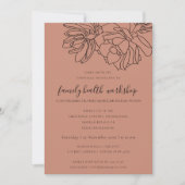 INVITATION ATELIER SUCCULENT DE RUST ORANGE DESERT CACTI (Devant)