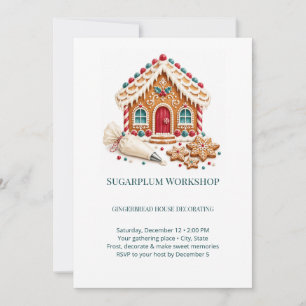 Invitation Atelier Sugarplum Décoration de Biscuits de Noël