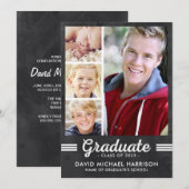 Invitation Athlétisme Multi-Photo Graduation Party (Devant / Derrière)