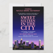 Invitation Atlanta Skyline Sweet sixteen (Devant)