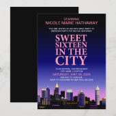 Invitation Atlanta Skyline Sweet sixteen (Devant / Derrière)