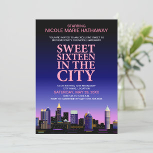 Invitation Atlanta Skyline Sweet sixteen
