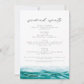 Invitation ATLANTIC CITY Mariage Week-end Bienvenue Itinérair (Dos)