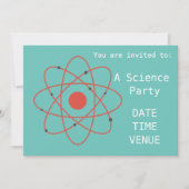 Invitation Atomes de partie de la Science et partie de (Devant)
