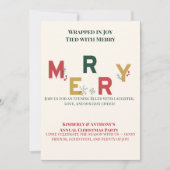 Invitation Attaché à la fête de Noël joyeuse (Devant)