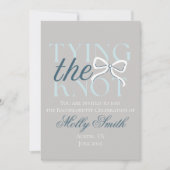 Invitation Attacher le nœud – Conception de mariage minimalis (Devant)