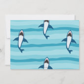 Invitation Attaque au requin Photo de la poule de requins de  (Dos)