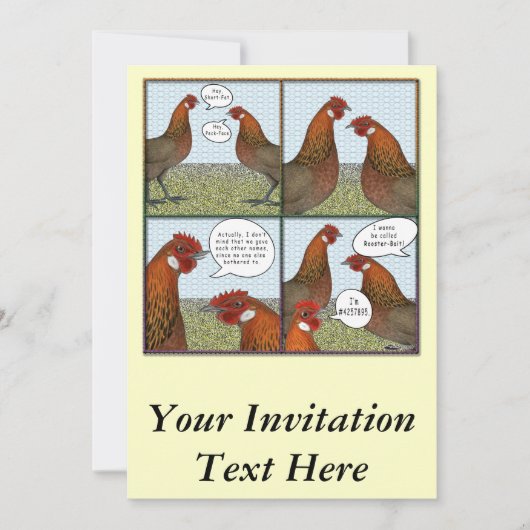 Invitation Attaque de coq (Devant)