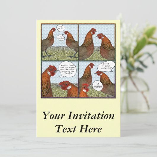 Invitation Attaque de coq (Debout devant)