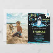 Invitation Attaque de requin Anniversaire de la fête des requ (Devant)