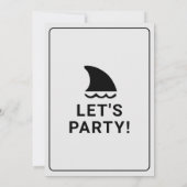 Invitation Attaque de requin anniversaire Pool Party Invitati (Dos)