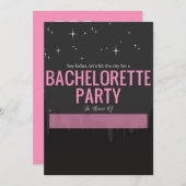 Invitation Atteindre City Skyline Bachelorette Party (Devant / Derrière)