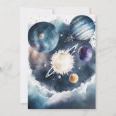 Invitation Atteindre quatre étoiles Galaxy Moderne 4e anniver (Dos)