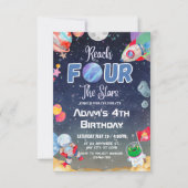 Invitation Atteindre QUATRE Les Étoiles Espace Extérieur Quat (Devant)