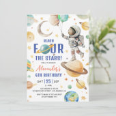 Invitation Atteindre Quatre The Stars Boy Space 4e fête d'ann (Debout devant)