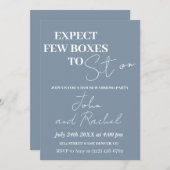 Invitation Attendez-vous à quelques boîtes pour vous asseoir (Devant / Derrière)