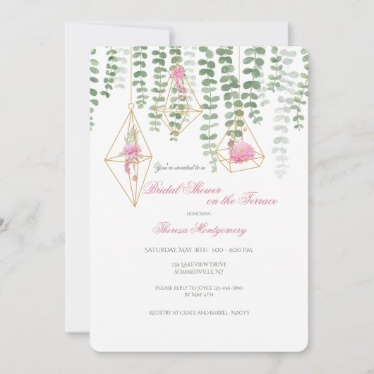 Invitation Attendons la Fête de l'mariée (Devant)