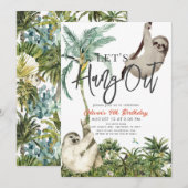 Invitation Attendons l'Anniversaire de enfant de la jungle de (Devant / Derrière)