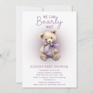 Invitation Attendre avec impatience la lavande violette Baby