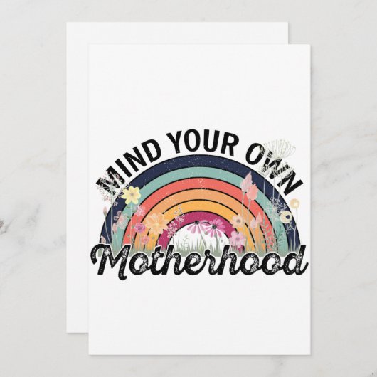 Invitation Attention à votre propre maternité, cadeaux de la (Devant / Derrière)