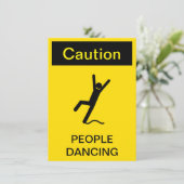 Invitation "Attention ! People Dancing" Panneau Wet Floor Par (Debout devant)