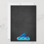 Invitation Attention Pour Les Requins .Invitation À Une Fête  (Dos)