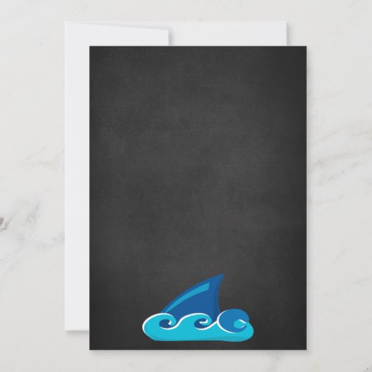 Invitation Attention Pour Les Requins .Invitation À Une Fête  (Dos)