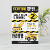 Invitation Attention Terrible Deux Ans (Debout devant)