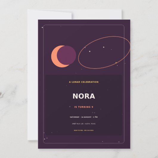 Invitation Atterrissage lunaire (Devant)