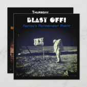 Invitation Atterrissage spatial Astronaute Marche lunaire (Devant / Derrière)