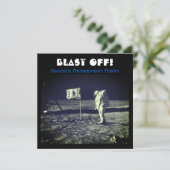 Invitation Atterrissage spatial Astronaute Marche lunaire (Debout devant)