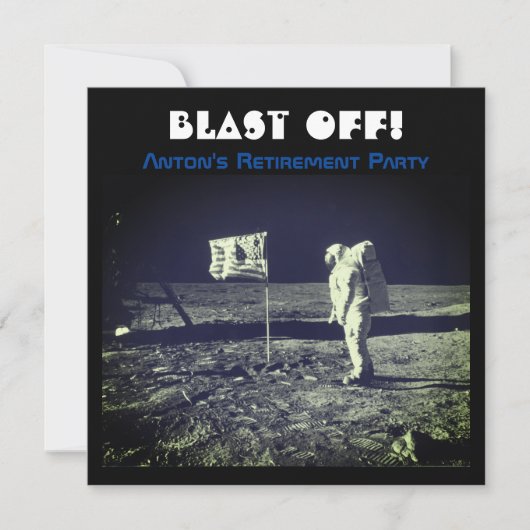 Invitation Atterrissage spatial Astronaute Marche lunaire (Devant)