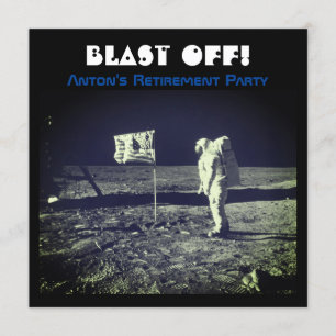 Invitation Atterrissage spatial astronaute moonwalk