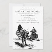 Invitation Atterrissage sur la Lune personnalisé (Devant)