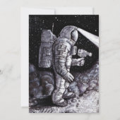 Invitation Atterrissage sur la Lune personnalisé (Dos)