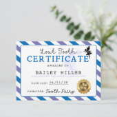 Invitation Attestation de dents perdues pour les fées de dent (Debout devant)