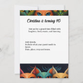 Invitation Attitude colorée Chat Anniversaire (Dos)