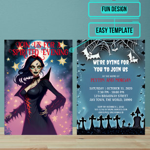 Invitation Attractive Femme Vampire Halloween Party