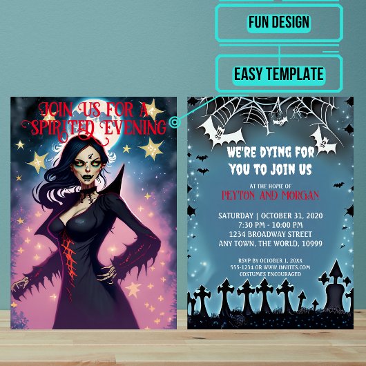 Invitation Attractive Femme Vampire Halloween Party