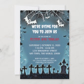 Invitation Attractive Femme Vampire Halloween Party (Dos)