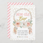 Invitation Attrape-rêves Boho Panneau de bar Momosa 5x7" (Devant / Derrière)