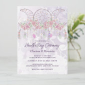 Invitation Attrape-rêves triple lune Boho pour Handfasting (Debout devant)