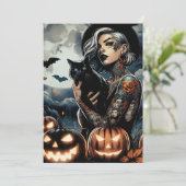 Invitation Attraper une chambre | Sorcière à thème Halloween  (Debout devant)