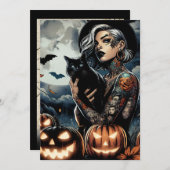 Invitation Attraper une chambre | Sorcière à thème Halloween  (Devant / Derrière)